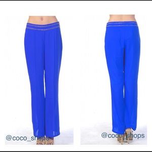 Final Sale Blue Wide Legged Pants By Ryu